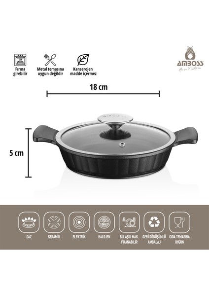 Daisy 6 Parça Döküm Yanmaz Yapışmaz Omlet (Sahan) Seti - Cam Kapaklı fiyatları