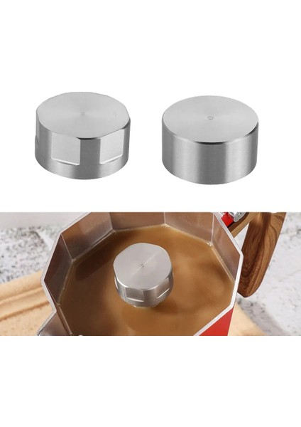 Yuvarlak Mocha Cezve Anti-Flap Kapak Paslanmaz Çelik Mocha Pot Özel Sprey Kapağı Alüminyum Sıçrama Vanası ile Moka Pot Aksesuarları (Yurt Dışından)