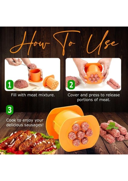 Orange Cevapcici Basın Makinesi Hot Dog Et Sosis Makinesi Mutfak Cevapi Kolay Pişirme Mutfak Aletleri El Kumandalı Sığır Kıyma Aletleri (Yurt Dışından) fırsatları