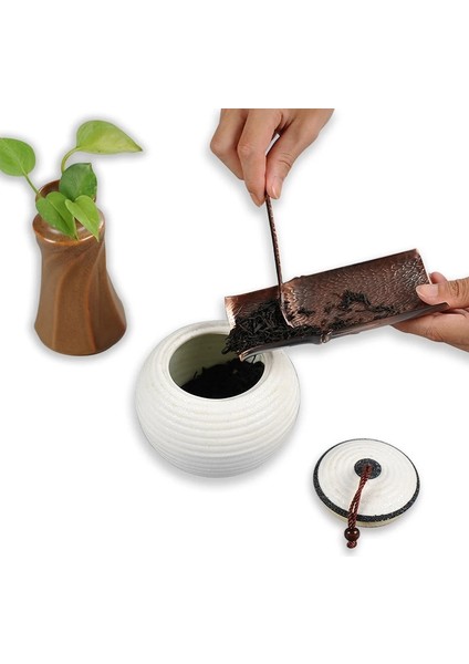 Bambu 2 Adet/takım Bakır Çay Kaşık Kaşık Çay Yaprakları Seçici Tutucu Yüksek Kaliteli Çin Kongfu Çay Aksesuarları Araçları (Yurt Dışından)