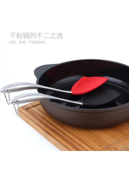 Siyah Silikon Mutfak Pişirme Gereçleri Spatula Turner Sığır Eti Yumurta Mutfak Kazıyıcı Geniş Pizza Kürek Yapışmaz Pişirme Aracı (Yurt Dışından) indirimleri