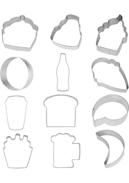 Dondurma 1 Adet Pastane Reposteria Şarap Şişesi Ekmek Kızartması Bardak Metal Kurabiye Kesici Fondan Kek Dekor Bisküvi Mantı Kalıp (Yurt Dışından) modelleri