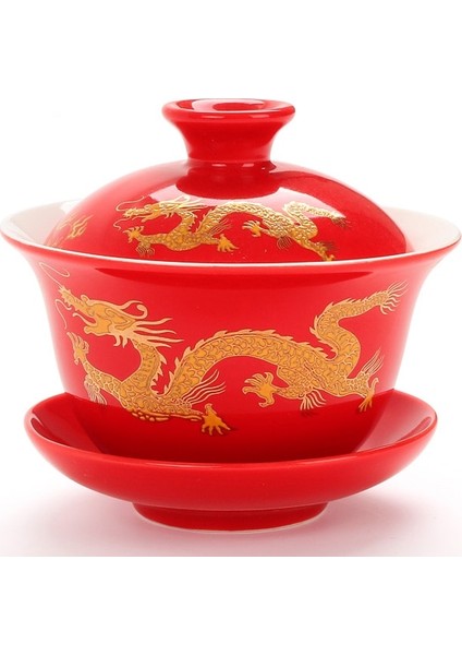 Sarı Seramik Gaiwan Çay Takımı, Gai Wan Kase Büyük Beyaz Porselen Zisha Fincan Kung Fu Çay Fincanı El Boyaması Çay Kasesi Çay Seti Isıya Dayanıklı (Yurt Dışından) modelleri