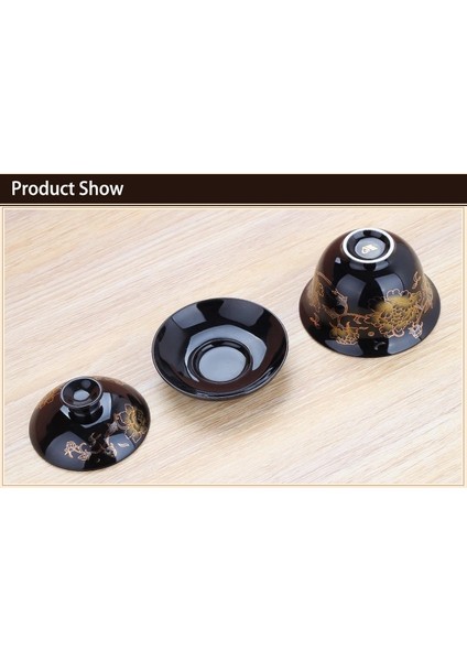 Sarı Seramik Gaiwan Çay Takımı, Gai Wan Kase Büyük Beyaz Porselen Zisha Fincan Kung Fu Çay Fincanı El Boyaması Çay Kasesi Çay Seti Isıya Dayanıklı (Yurt Dışından) fırsatları