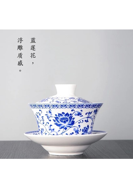 100 Ml2 Çin Gelenekleri Gai Wan Çay Seti Kemik Çini Çay Setleri Dehua Gaiwan Çay Porselen Tencere Seti Seyahat Için Güzel ve Kolay Su Isıtıcısı (Yurt Dışından)