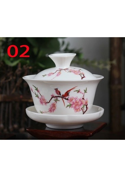 100 Ml2 Çin Gelenekleri Gai Wan Çay Seti Kemik Çini Çay Setleri Dehua Gaiwan Çay Porselen Tencere Seti Seyahat Için Güzel ve Kolay Su Isıtıcısı (Yurt Dışından) fırsatları