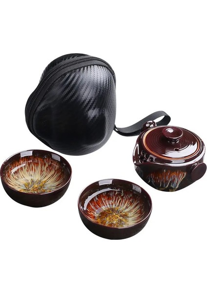 TRAVELTEA109 Fırın Değişimi Seyahat Çay Seti Taşınabilir Bag1 POT2CUPS Açık Araba Çaydanlık Hızlı Misafir Fincan Puer Çay Drinkware Teaware Porselen (Yurt Dışından)