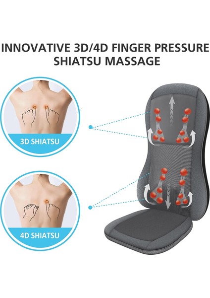 Isı ile Daha Rahat Masaj 2d/3d Koltuk Masajı Shiatsu 10 Knot Masaj fırsatları