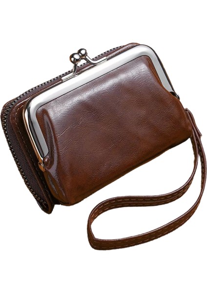 Ladies Buckle Coin Purse 4 Inch Zipper Clip Bag (Yurt Dışından)