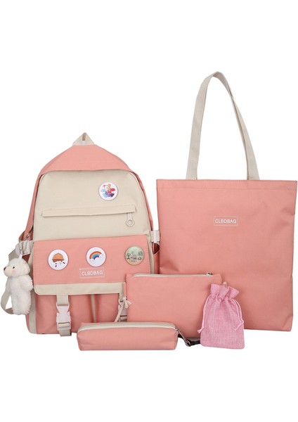 Büyük Kapasiteli Çok Parçalı Set Yeni Öğrenci Okul Çantası Ayı Kolye (Yurt Dışından)