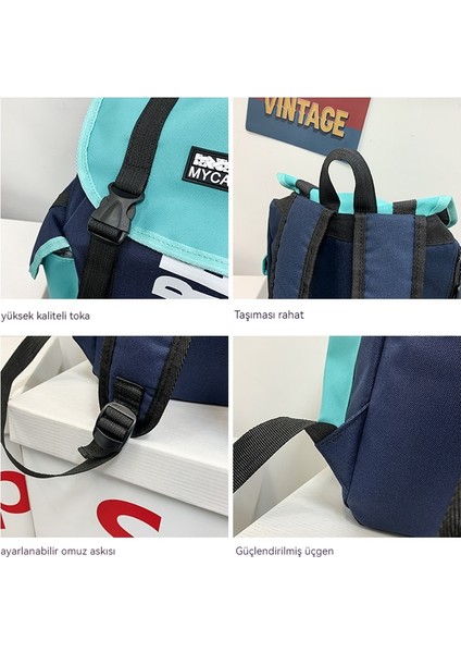 Renk Punk Sırt Çantası Moda Gündelik Genç Öğrenci Okul Çantası Kadın Açık Seyahat Sırt Çantası Erkek (Yurt Dışından) indirimleri