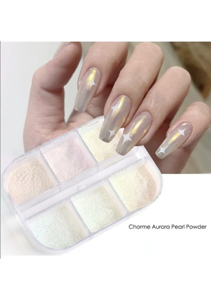 Tırnak Süsleme - İnci Tozu - Nail Art 6'lı Paket