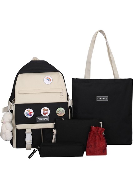 Büyük Kapasiteli Çok Parçalı Set Yeni Öğrenci Okul Çantası Ayı Kolye (Yurt Dışından)