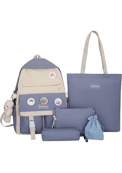 Büyük Kapasiteli Çok Parçalı Set Yeni Öğrenci Okul Çantası Ayı Kolye (Yurt Dışından)