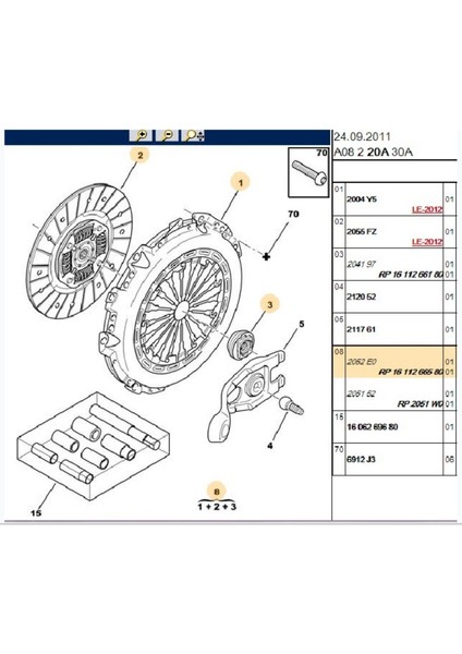 Debriyaj Seti 206 207 C3 Bipper Tepe Nemo 1.4hdı (006200600-2052.E0)
