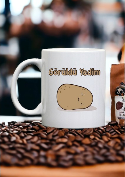 Görüldü Yedim - Sevimli Patates Kupa Bardak