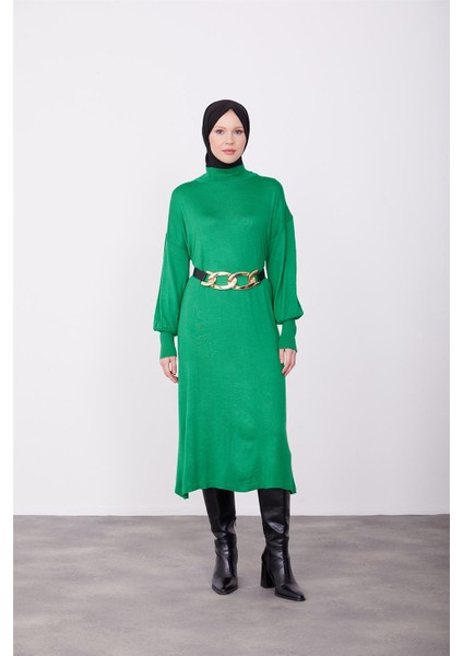 Tunik Elbise 23KD4249 Çimen Yeşili