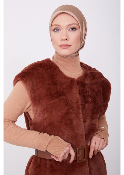 Kürk Yelek 23K4601 Acı Kahve