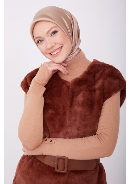 Kürk Yelek 23K4601 Acı Kahve modelleri