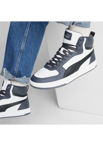 Unisex Puma White-Puma Black-Strong Gray-Puma Silver Puma Caven 2.0 Mid Beyaz Unisex Günlük Spor Ayakkabı