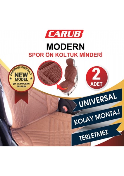 Koltuk Minderi Modern Spor Taba 2 Li BR4818106