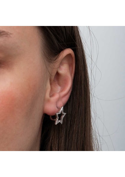 Gümüş Yıldız Kadın Küpe fırsatları