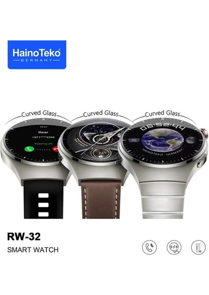 Haino Teko Watch 4 Pro RW32 Curved Amoled Ekran 3 Kordon Akıllı Saat