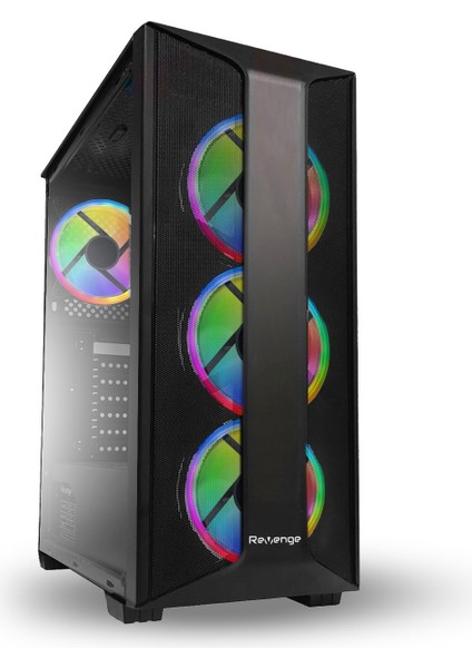 Night Hunter6 Cam Panel Rainbow Rgb 4 Fanlı Gaming Oyuncu Kasası