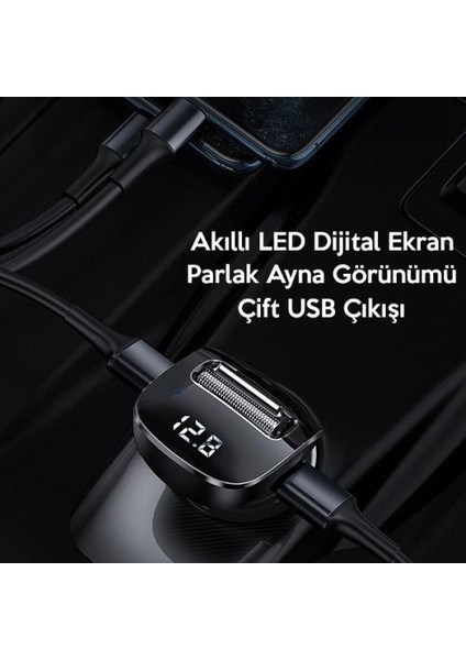 Bluetooth Araç Fm Transmitter Aux  Wireless Mp3 Fm Transmitter Araç Şarj Başlık Müzik Kiti