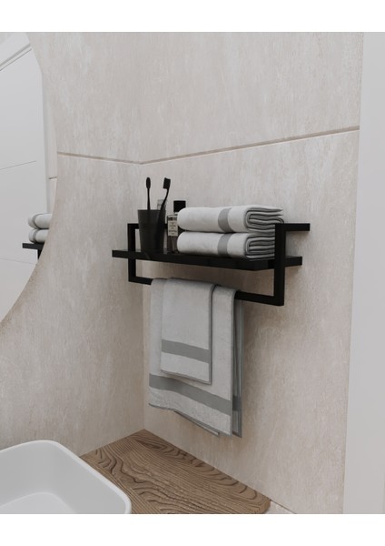 Havluluk - Duvara Monte Raf Aksesuarlık - Şal Askılığı - Banyo ve Mutfak Düzenleyici Çok Amaçlı Raf modelleri