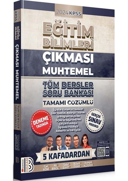 2024 KPSS Eğitim Bilimleri Çıkması Muhtemel Tüm Dersler Tamamı Çözümlü Soru Bankası