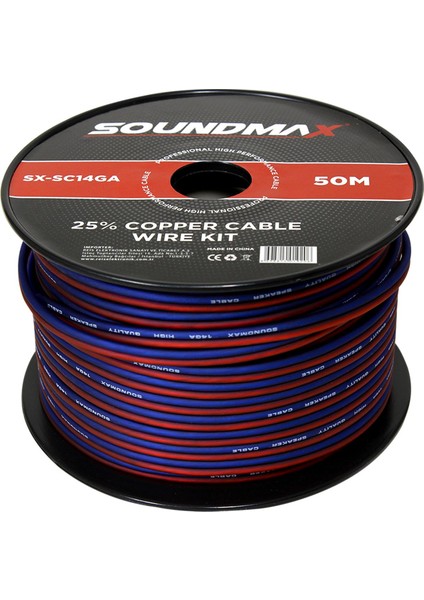 SX-SC12GA Hoparlör Kablosu Silikon 12GA 50 Metre