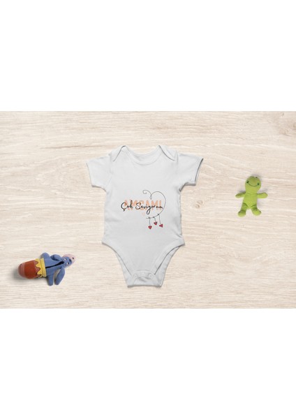 Organik Pamuk Izindeyim Atam Yazılı Atatürk Baskılı Bebek Body Bebek Badi Çıtçıtlı Zıbın