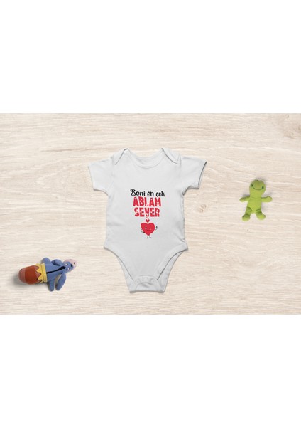 Organik Pamuk Beni En Çok Dedem Sever Yazılı Bebek Body Bebek Badi Çıtçıtlı Zıbın