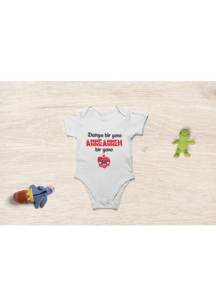 Organik Pamuk Kahraman Baba Yazılı Bebek Body Bebek Badi Çıtçıtlı Zıbın