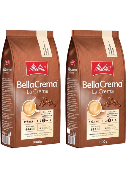 Bella Crema La Crema Çekirdek Kahve 2 x 1000 gr 2'li Set