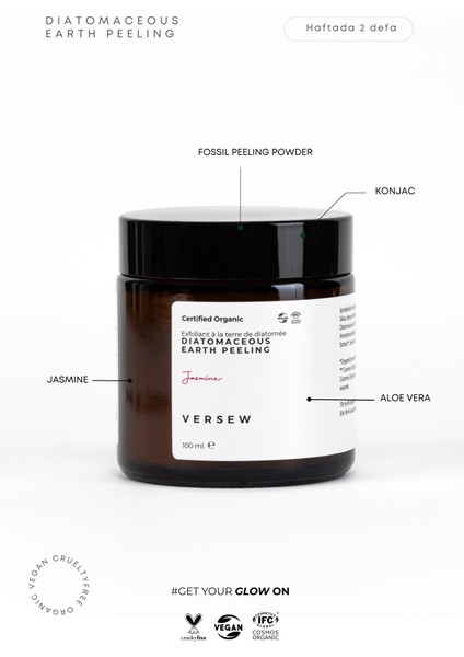 Organik Diatomaceous Earth Arındırıcı Yüz Bakım Peeling 100 ml