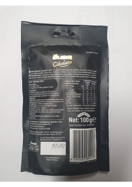 Pul Çikolata 100 gr Bitter %54