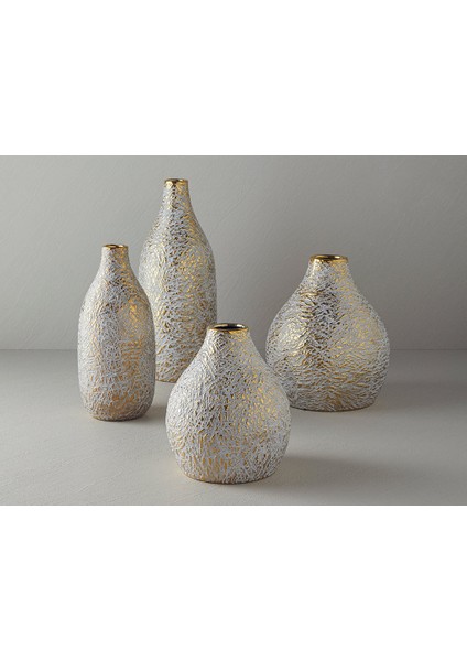 Pavia Stoneware Vazo 13,5X29,5 cm Gold