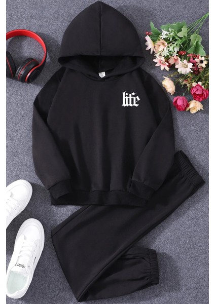 Only Trendwear Çocuk Life Baskılı Eşofman Takımı