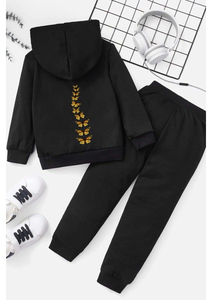 Only Trendwear Çocuk Kral Kelebek Baskılı Eşofman Takımı