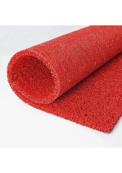 Kaydırmaz Paspas 14 mm Kaymaz Yolluk Kaydırmaz Halı 100CM Kırmızı