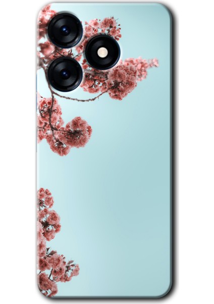 Tecno Spark 10 4g Kılıf Hd Desen Baskılı Kılıf + Kırılmaz Cam - Japon Çiçeği