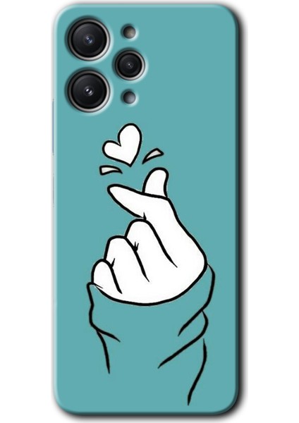 Redmi 12 Kılıf Hd Desen Baskılı Arka Kapak + Kırılmaz Cam - Mutluluk