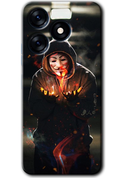 Tecno Spark 10 4g Kılıf Hd Desen Baskılı Kılıf - V For Fire
