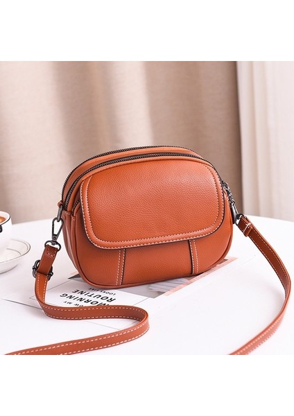 Yaz Kadın Küçük Yuvarlak Kore Versiyonu Öğrenci Cep Telefonu Omuz Crossbody Moda Çanta (Yurt Dışından)