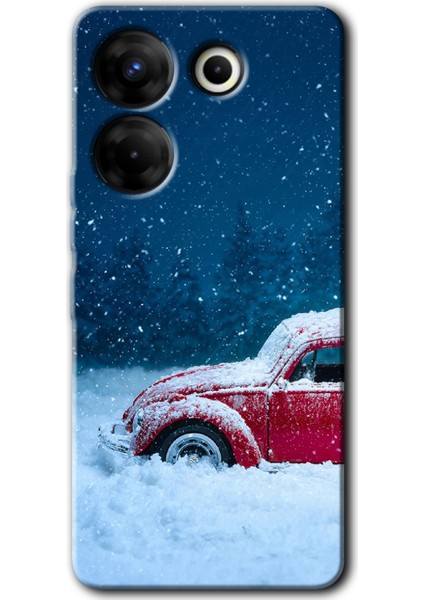 Tecno Camon 20 Kılıf Hd Desen Baskılı Arka Kapak - Karlı Vosvos