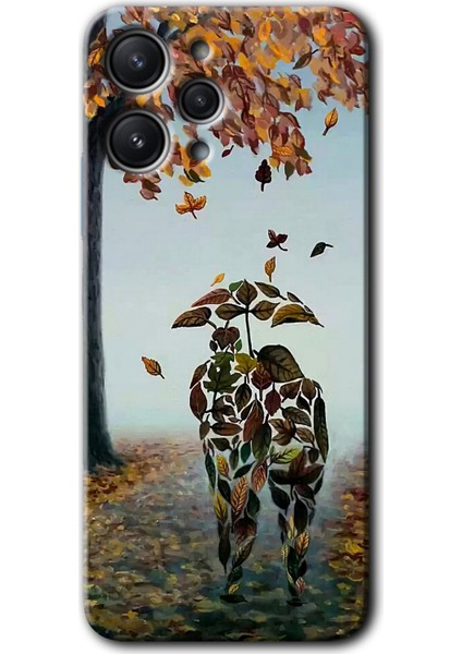 Redmi 12 Kılıf Hd Desen Baskılı Arka Kapak + Kırılmaz Cam - Doğadan Aşk