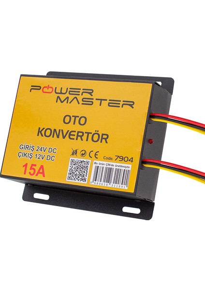 POWERMASTER PM-7904 24V DC / 12V DC 15 AMPER OTO KONVERTÖR