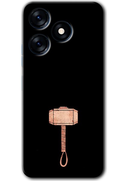 Tecno Spark 10 4g Kılıf Hd Desen Baskılı Kılıf + Kırılmaz Cam - Thor Çekiç